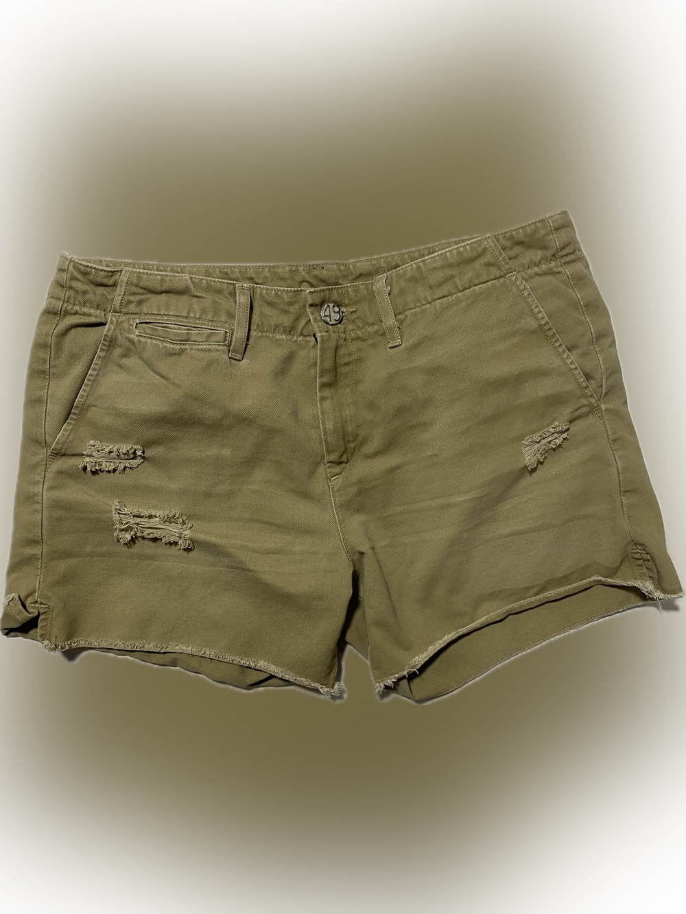 Ag Adriano Goldschmied khakis Utility Distressed Flat-Front Shorts